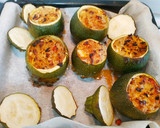 Foto del paso 7 de la receta: Calabacines rellenos de verduras y huevos