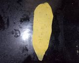 A picture of step 4 of Fafda (Gujarati dish).