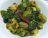 A picture of step 3 of Bathua Saag er Ghonto (Bathua Sabzi).