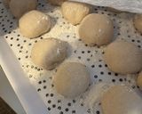 A picture of step 5 of Lebanese Saj bread - markouk.