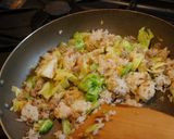 A picture of step 4 of Spring Cabbage & Ground Pork Fried Rice.