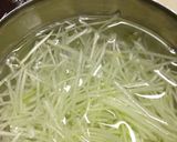 A picture of step 2 of Papaya and Mozuku Seaweed Kimchi.