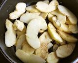 A picture of step 2 of Apple Cake made with Pancake Mix in a Frying Pan.