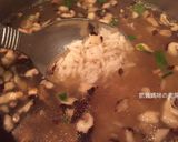 A picture of step 6 of Chicken, Mushroom, and Corn Congee.