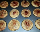 A picture of step 7 of Peanut Butter egg pancake muffins.