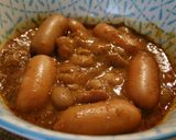 A picture of step 1 of Sir's Carne with hotdog Bread.