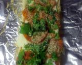 A picture of step 4 of LuBella's Slammin Pepperoni Pizza Bread.