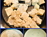 Foto del paso 5 de la receta: Vasitos de parmentier de patatas violeta con crema de queso gorgonzola