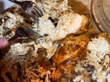 Tacos de pollo desmechado