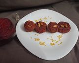 A picture of step 5 of Beet moong cruncy ball.