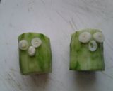 A picture of step 5 of Ladybirds Frankenstein Cucumbers.