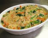 A picture of step 9 of Tuna and Spinach Quiche Made In A Toaster Oven.