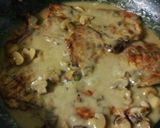 A picture of step 6 of Grilled x Pan Fried Pork Chop in Mushroom Gravy.