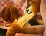 A picture of step 4 of Halloumi Fries.