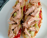 Foto del paso 6 de la receta: Tosta de melva con pimientos y berenjena