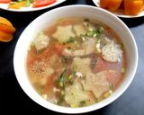 Hình bước làm 2 của món Canh khế nấu cà nấm