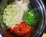 A picture of step 1 of Cabbage mixed veg.