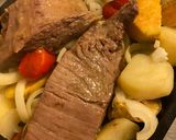 Foto del paso 3 de la receta: Vacío al horno con papas y batatas
