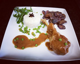 Foto del paso 7 de la receta: Jamoncitos de pavo en salsa sorpresa con arroz Bomba y chips
