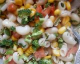 A picture of step 5 of Broccoli pasta and corn salad.