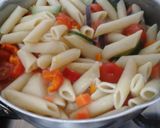 A picture of step 3 of My Chorizo Pasta with Mozzarella Grated on Top 😀.