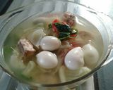 Foto langkah ke 6 dari resep Sop Grombyang Puyuh Bumbu Cemplung.