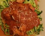 A picture of step 8 of Chicken zucchetti [zucchini pasta].