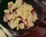 A picture of step 1 of Easy and tasty salad with apple, bacon and boursin.