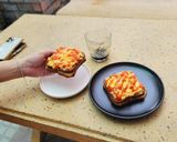 Hình bước làm 5 của món Sandwich trứng khuấy