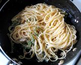A picture of step 6 of Goya and Tarako Pasta.