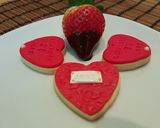 Foto del paso 15 de la receta Pastas corazón de chocolate frutas y figuritas