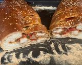 A picture of step 5 of Joeys Stromboli.