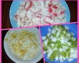 A picture of step 2 of sarah's crab salad.