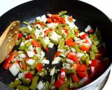 A picture of step 12 of Steak and Cactus Pasta.