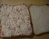 A picture of step 4 of Crab Sticks and Potato Salad Sandwich.