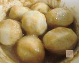 A picture of step 5 of Don't Let Them Roll Away! Rolly Taro in Sesame and Miso Sauce.