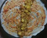 A picture of step 3 of Schezwan Masala Dosa.