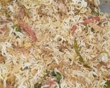 A picture of step 20 of Chinese Peshaware biryani 😋.