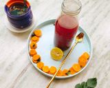 A picture of step 5 of Immunity Booster Drink (Beetroot Amla Mint Garlic juice).