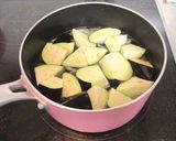 A picture of step 2 of Hearty Eggplant and Harusame Bean Noodle Miso Soup.