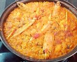 A picture of step 8 of Baked Seafood Paella.