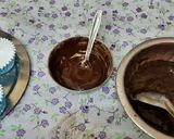 A picture of step 4 of Chocolate Premix Choco chips chocolate Ganache Stuffed muffins.