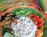 Foto langkah ke 9 dari resep Nasi bakar ikan teri kemangi.