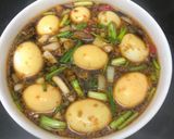 Hình bước làm 1 của món Trứng ngâm nước tương