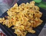 A picture of step 3 of Farfelle Pasta.