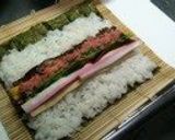 A picture of step 12 of 'Eho Maki Rolls' with Seven Lucky Fillings.