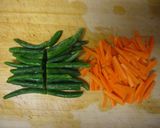 A picture of step 1 of Great for Bentos too! Vegetable and Pork Rolls Marinated in Nanban Sauce.