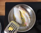 A picture of step 4 of Monkfish with Cauliflower & Spring Onions In Creamy Wine Sauce.