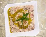 A picture of step 3 of Foul Mudammas with Tahini.