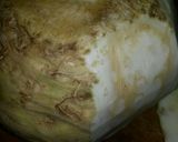 A picture of step 1 of Sig's Celeriac Soup with Leeks and Stilton Cheese.